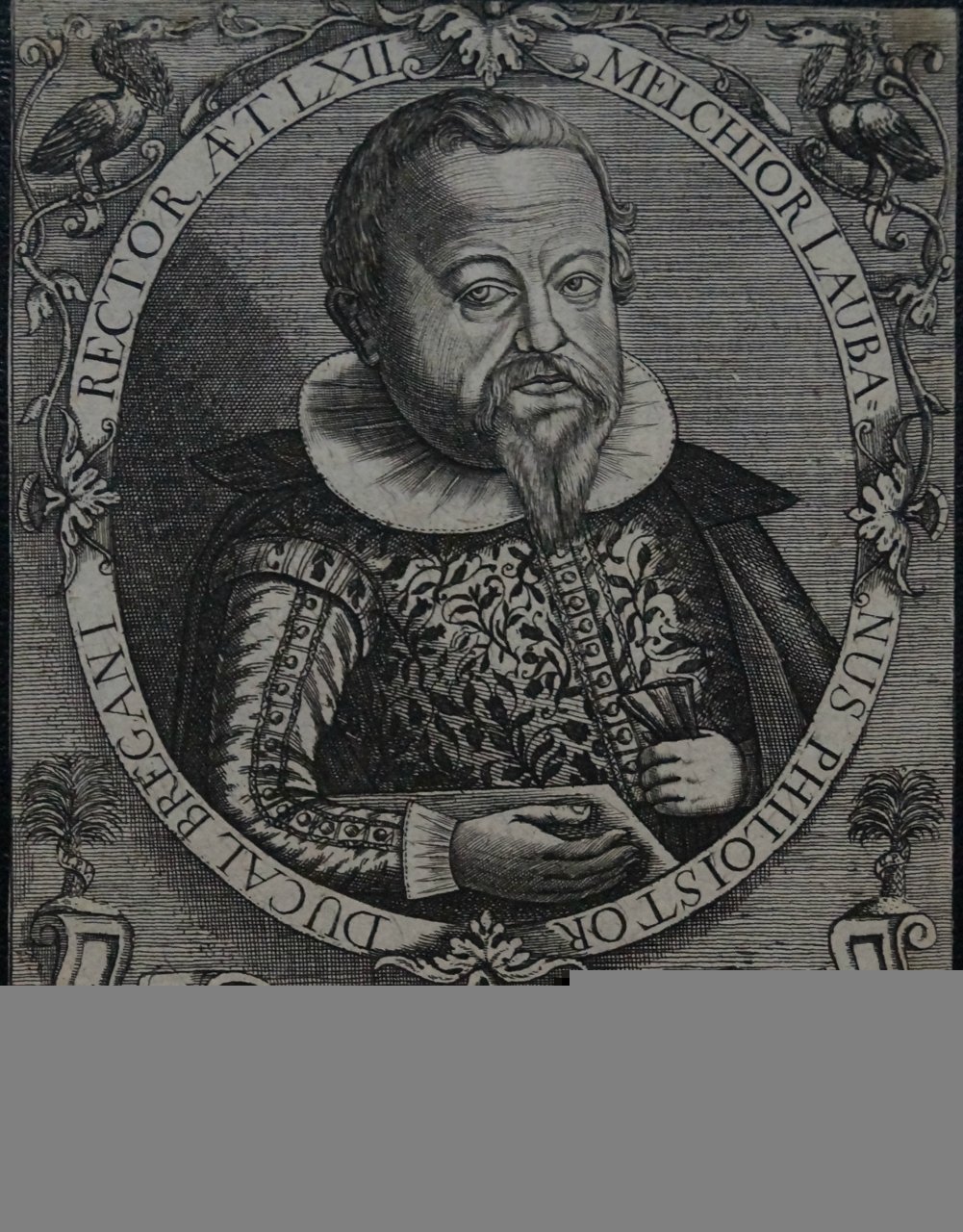 Zelter. Портрет Laubanum — резцовая гравюра на меди (R. Goldbery, XVI–XVII вв.)