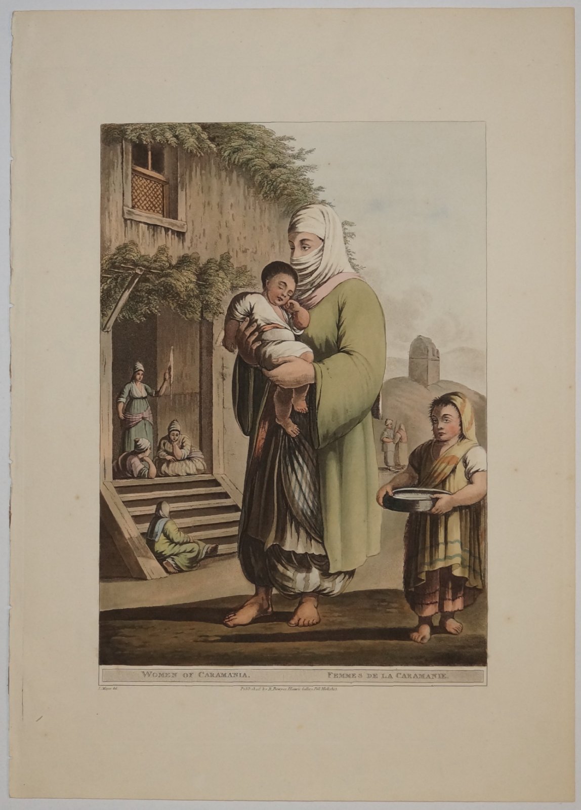 Женщины Карамании (Women of Caramania). Акватинта Луиджи Майера, раскрашенный лист из серии об Османской империи