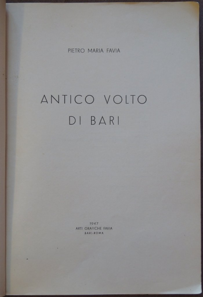 Древний облик Бари (Antico Volto di Bari). Альбом иллюстраций о памятниках города