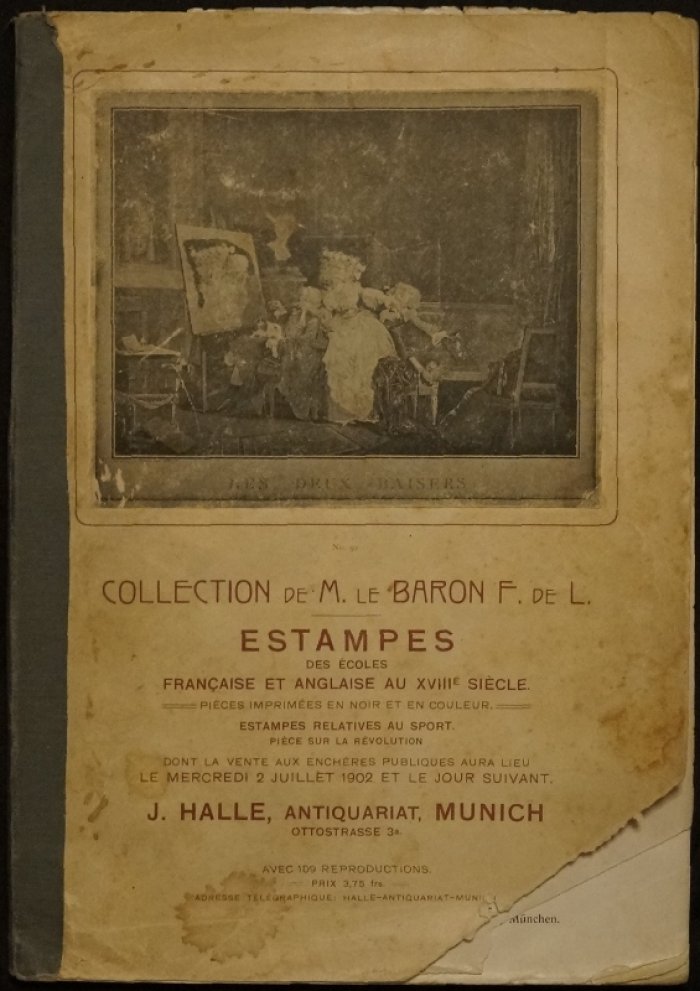 Коллекция барона F. де L.: эстампы французских и английских школ XVIII века (ч/б и цветные), сюжеты о спорте и эпохе Революции — каталог аукциона 2 июля 1902