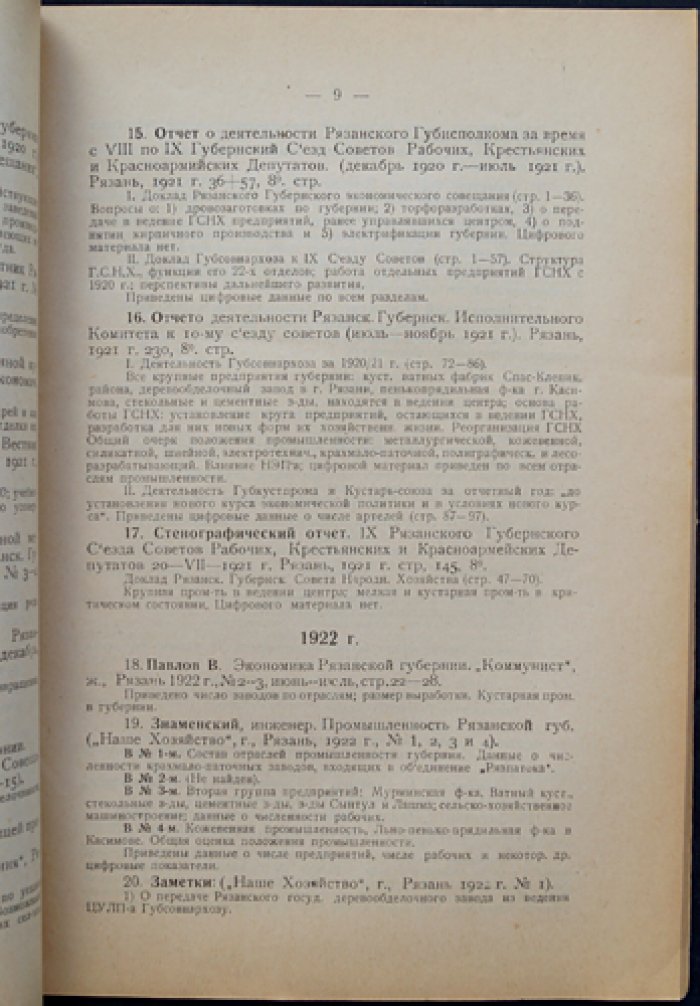 Библиография Рязанского края: Промышленность. Часть 1, выпуск 1