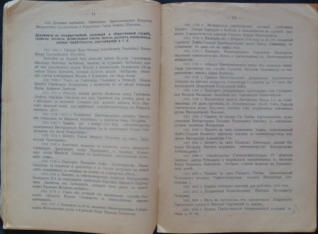 Из родной старины: выставка Нижегородской учёной архивной комиссии (26 декабря 1913 — 7 января 1914). Каталог экспонатов