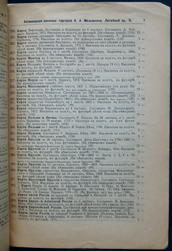 Антикварная книжная торговля А.А. Мельникова. Каталог № 1 (1916) — букинистический каталог 617 лотов