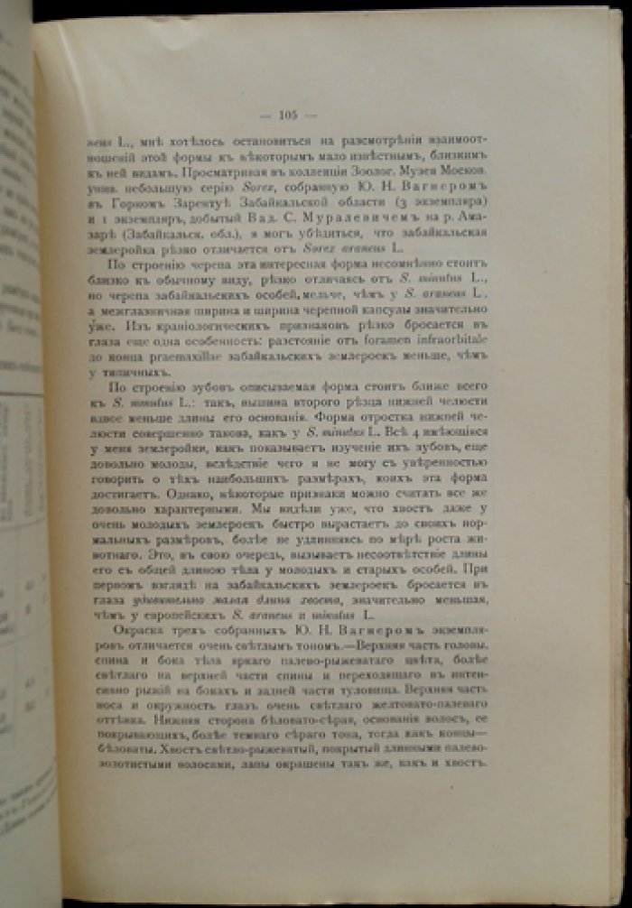 Огнев С. И. Опыт описания фауны Московской губернии. Том I. Млекопитающие Московской губернии. Часть 1: Chiroptera, Insectivora, Rodentia