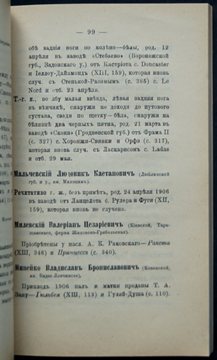 Добавление к тому XIII «Заводской книги чистокровных лошадей в России». Выпуск VIII