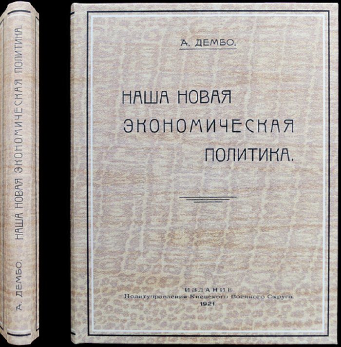 Новая экономическая политика (НЭП). Книга А. Е. Дембо