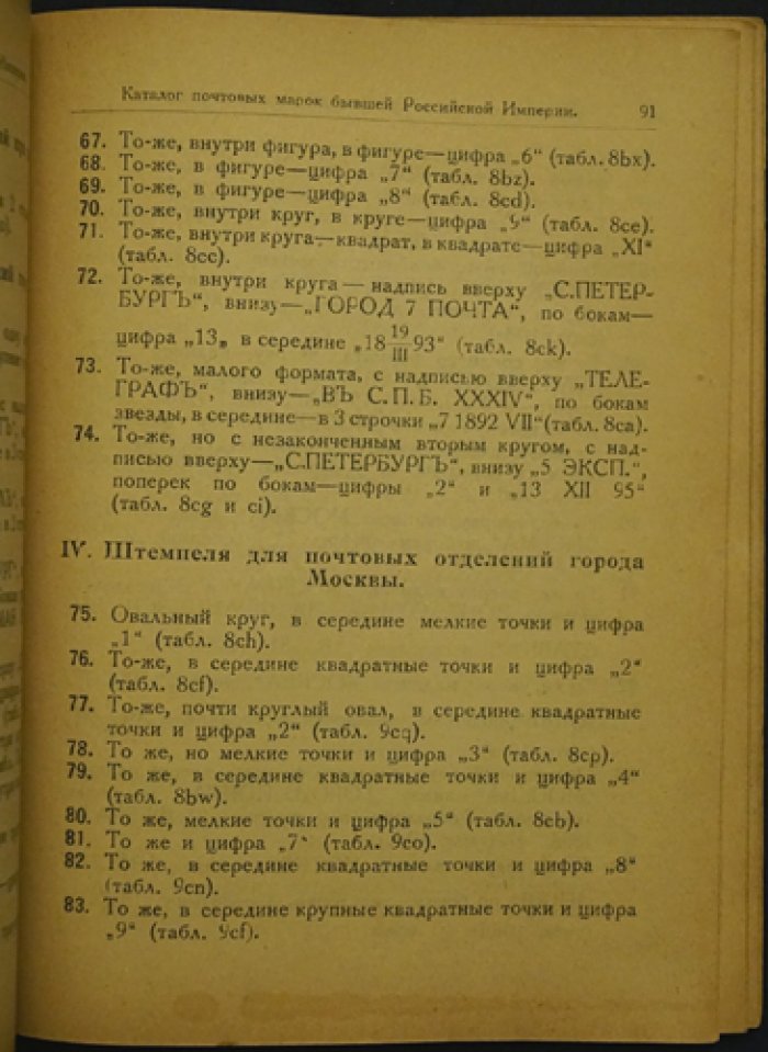 Каталог почтовых марок Российской Империи, РСФСР и СССР за 1924 год. Выпуск II (2-е издание)