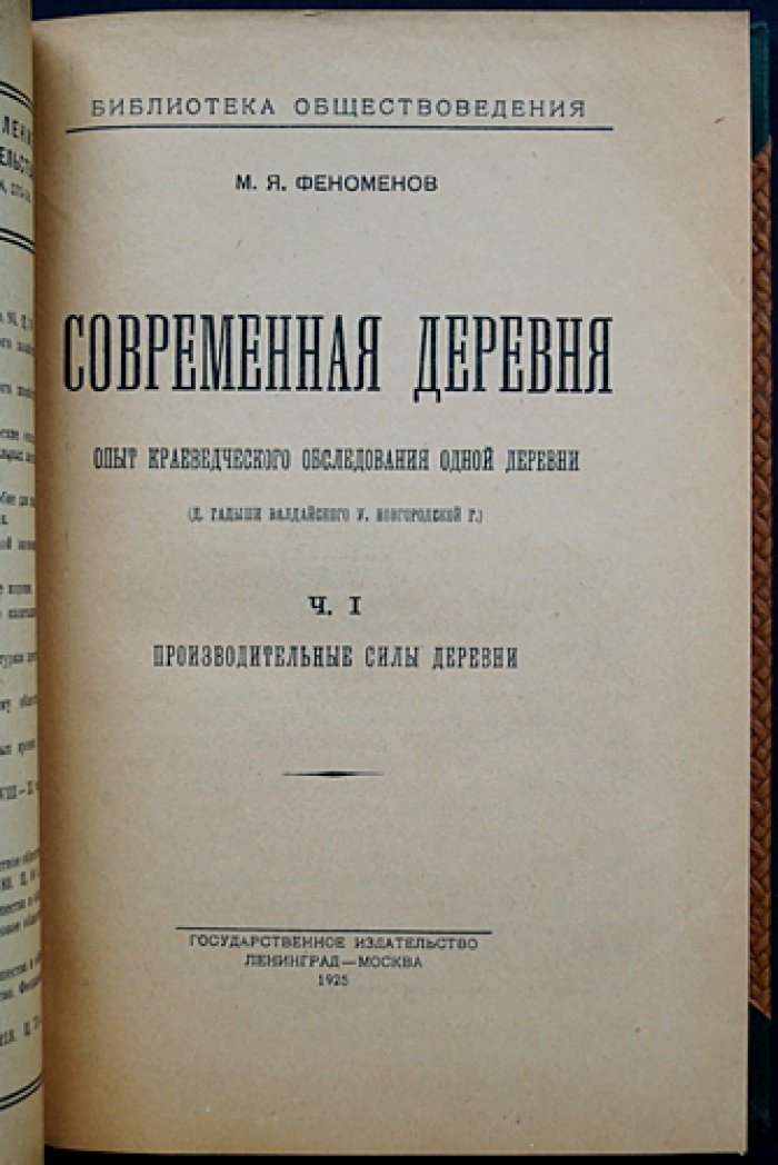 Современная деревня (Гадыши, Валдайский уезд): краеведческое обследование — в 2 частях