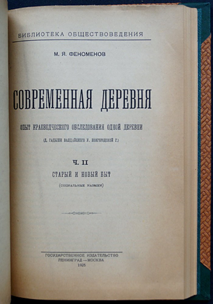 Современная деревня (Гадыши, Валдайский уезд): краеведческое обследование — в 2 частях