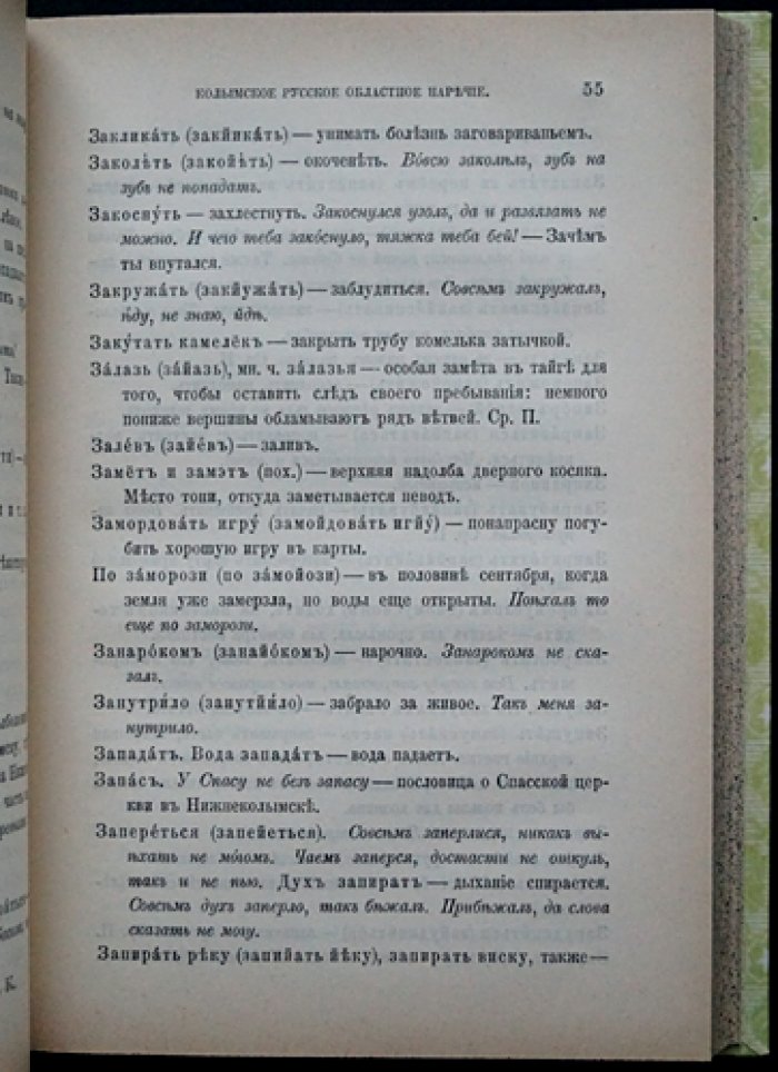 Богораз В. Г. Областной словарь колымского русского наречия (Том LXVIII, № 4, 1901)