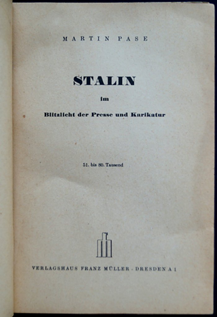 Сталин в свете прессы и карикатуры (немецкое издание, 1941)
