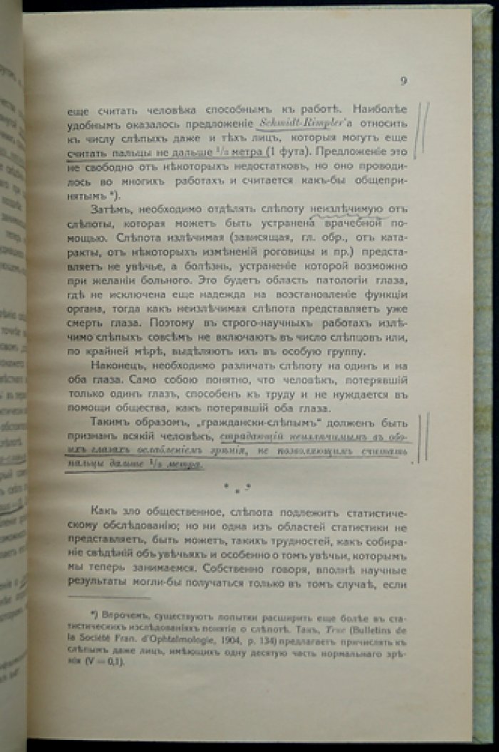 О слепоте в России. Медико-социальное исследование (1910)