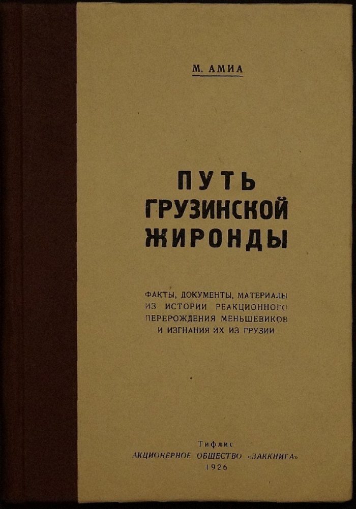 Путь грузинской «жиронды»: факты, документы и материалы к истории грузинских меньшевиков