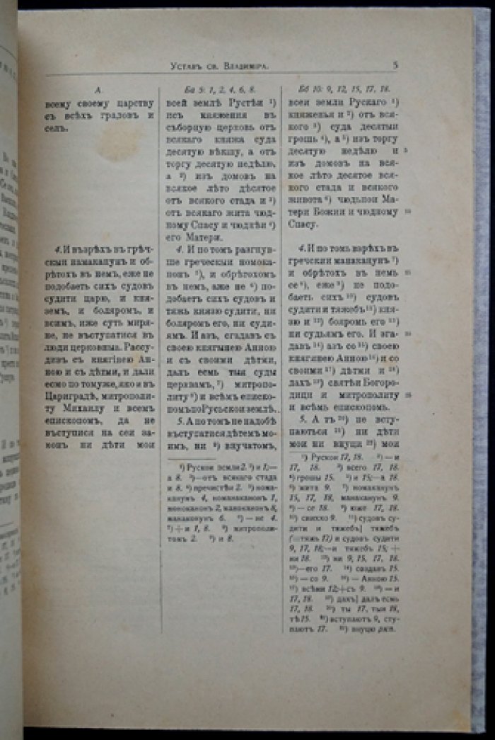 Устав Святого Великого князя Владимира о церковных судах и о десятинах (церковное право Древней Руси)