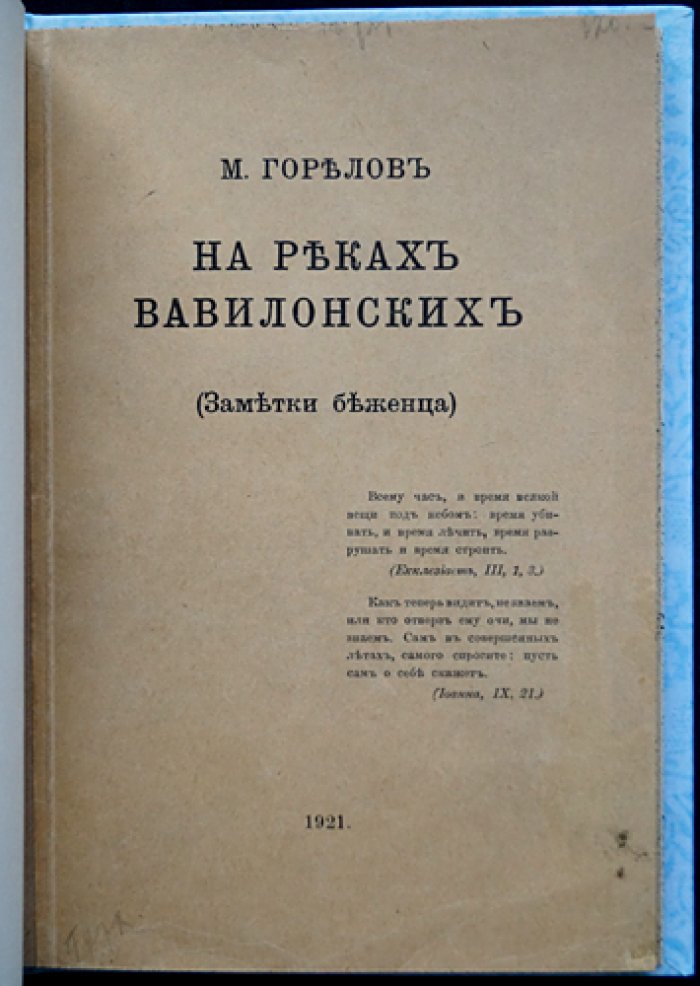 На реках Вавилонских: заметки беженца (М. Горелов)