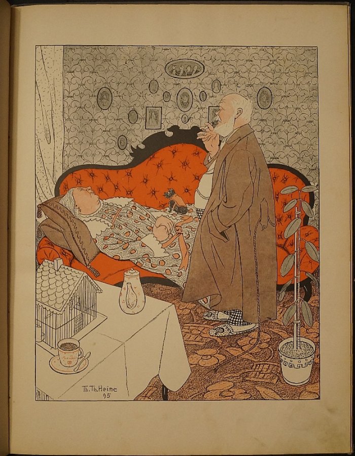 Сатирический альбом «Картины семейной жизни» Томаса Теодора Гейне (Th. Th. Heine) — 32 иллюстрации, издание 1898