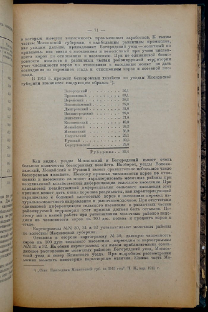 Сельскохозяйственное районирование Московской губернии (Выпуск 1). Материалы по выделению хозяйственных районов