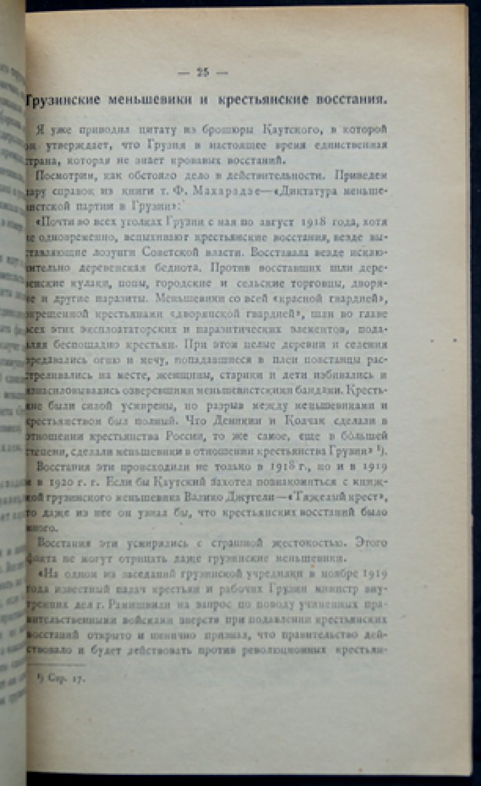Легкомысленный путешественник: независимая Грузия и политика грузинского правительства (разоблачение антисоветского курса)