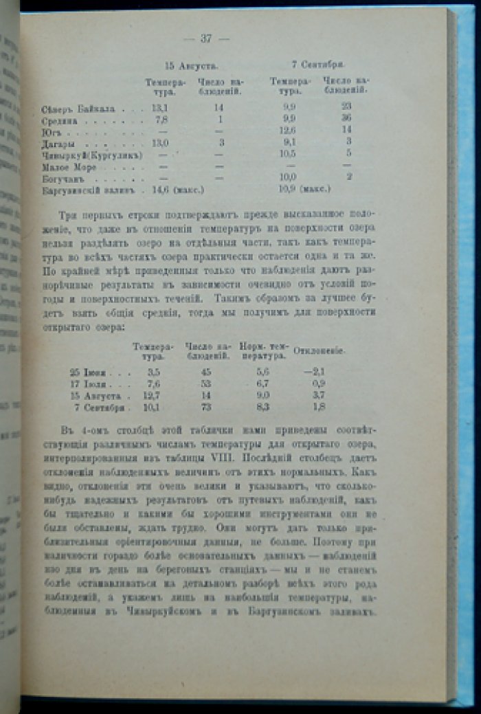 А. В. Вознесенский — «Очерк климатических особенностей Байкала» (климат Восточной Сибири и озера Байкал)