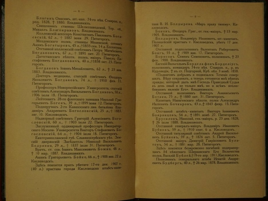 Некрополь нескольких мест Кавказа. Заметки о кладбищах и надгробиях (в т. ч. братская могила Московского Гренадерского полка, русско-турецкая кампания 1877–1878)