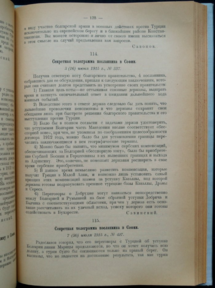 Царская Россия в мировой войне: дипломатическая переписка (том 1)