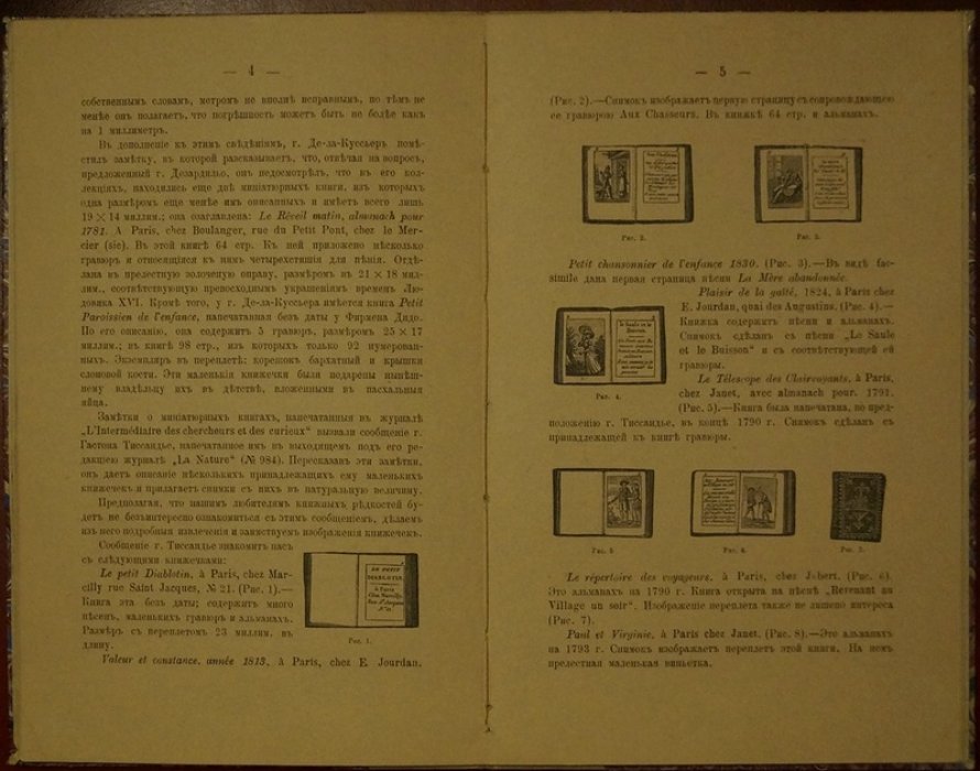 Лисовский Н. М. «Миниатюрные издания» (1893) — антикварная книга в комбинированном переплете с сохранением двух обложек
