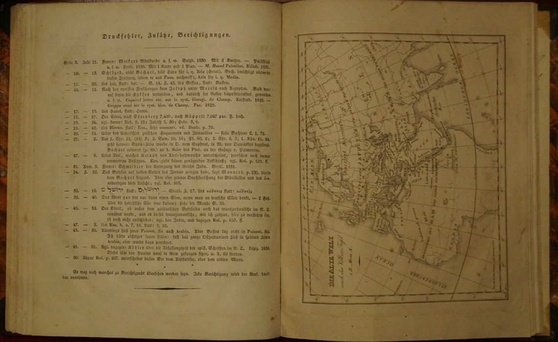 Библейский атлас по новейшим исследованиям (немецкое издание, 1832): 12 гравированных карт и пояснительные статьи
