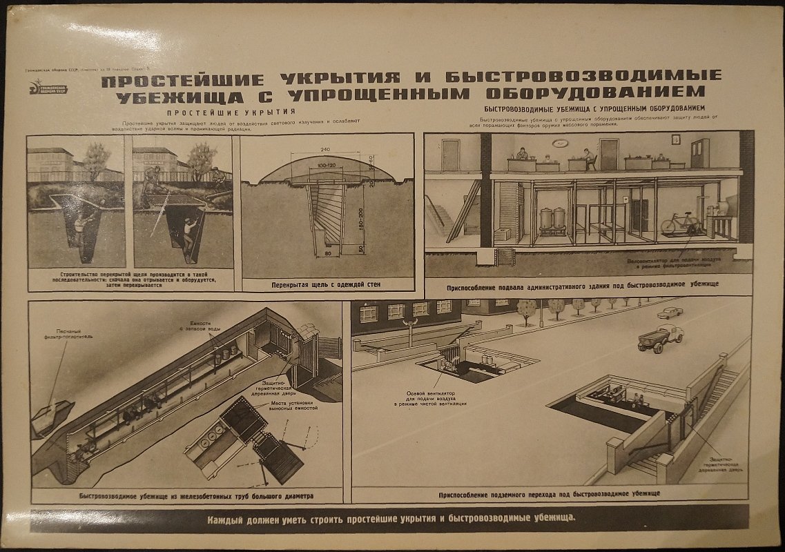 Комплект из 15 репродукций плакатов по гражданской обороне (издание вероятно 1960-х)