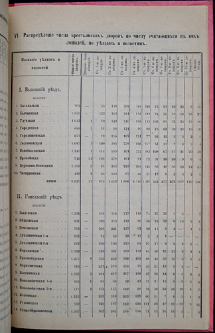Конская перепись по европейской России: Могилёвская губерния (по сведениям 1875 года)