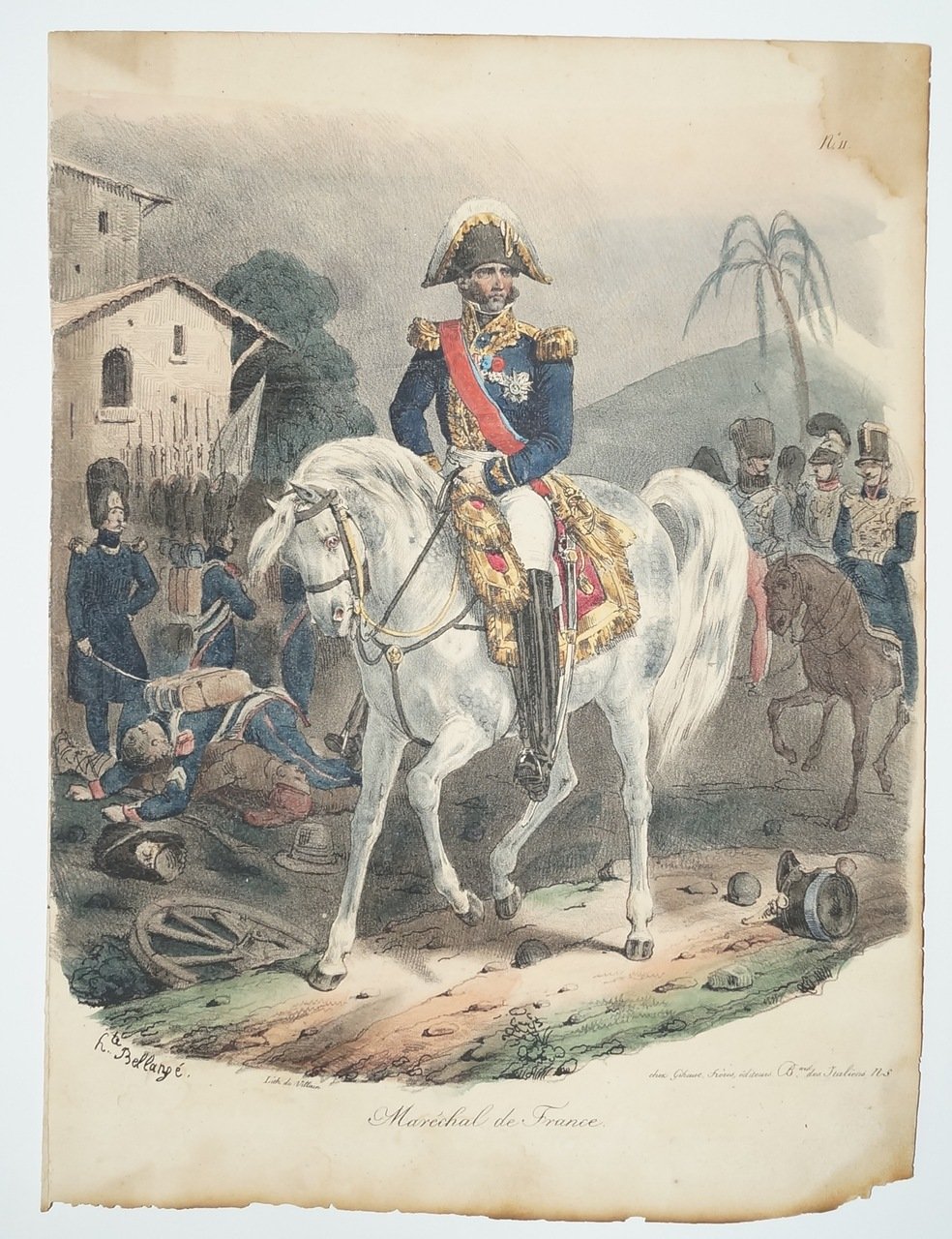 «Маршал Франции» (Marechal de France), литография с оригинальной акварельной раскраской. Париж, ок. 1840. № 11