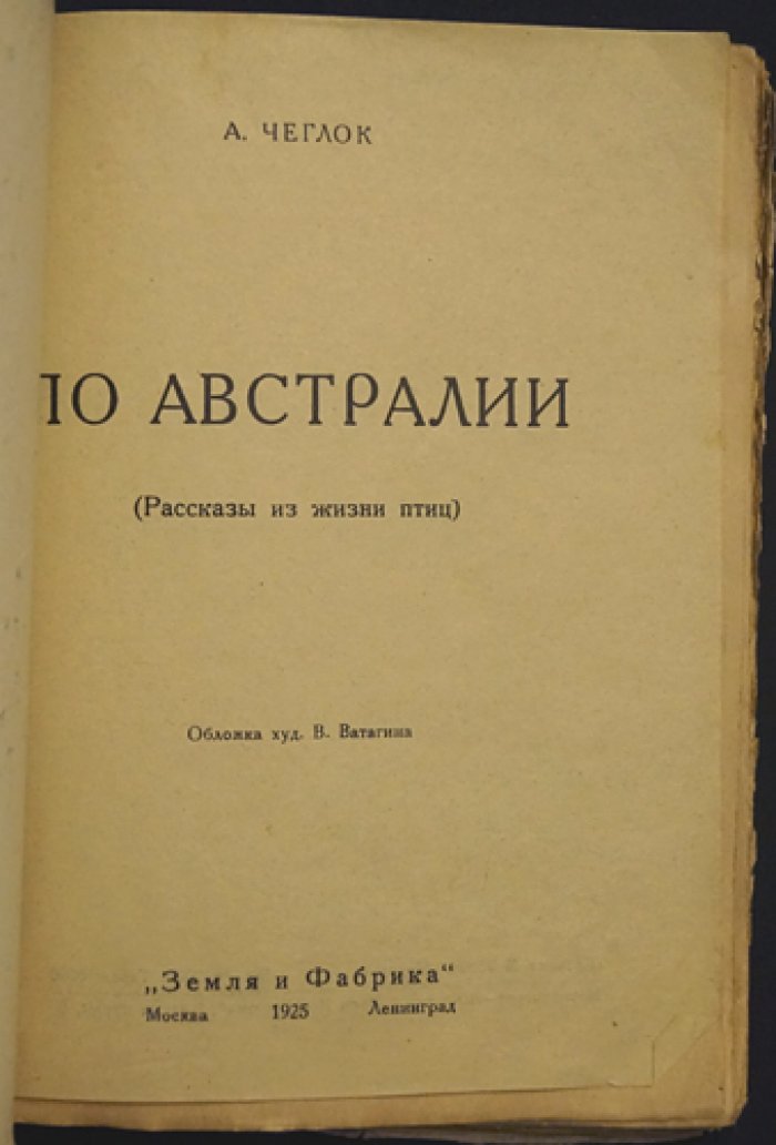 Чеглок. По Австралии: рассказы из жизни птиц