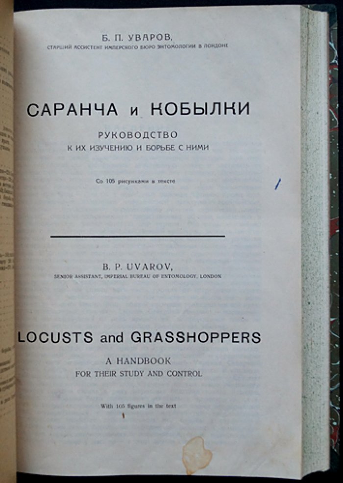 Конволют: Саранча и борьба с ней — монографии Никольского и Уварова (1925, 1927)