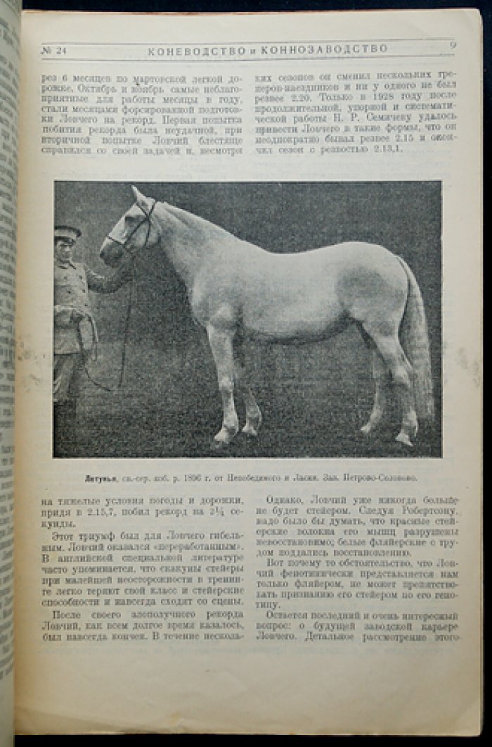 «Коневодство и Коннозаводство». Полный комплект журнала: 51 номер (№910(1)–№1029(51)), июль 1928 — июнь 1929