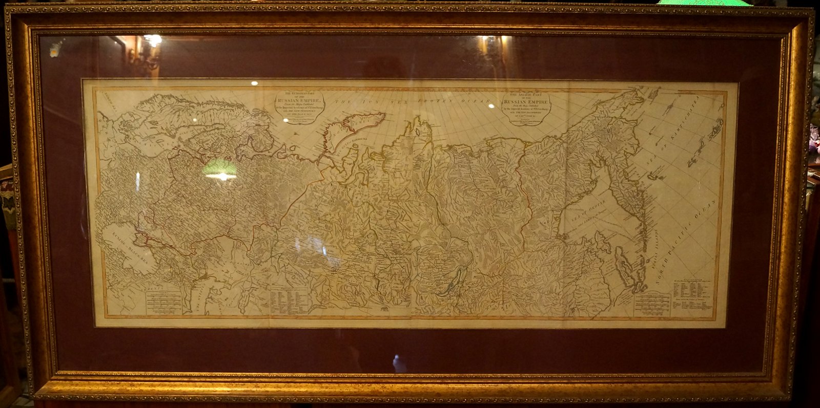 Карта Российской Империи (Лондон, Lawrie & Wittle, 1794): гравюра на меди с оригинальной подкраской