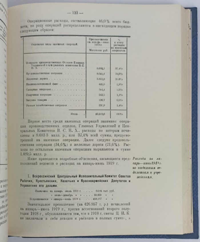 Роспись общегосударственных доходов и расходов РСФСР на январь–июнь 1919 года: с объяснительной запиской Наркомфина