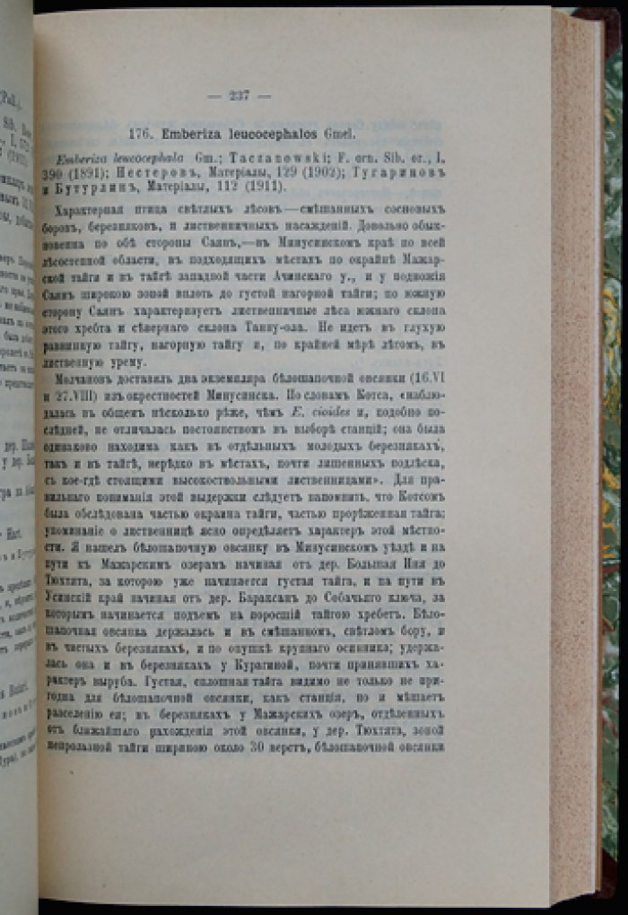 Птицы Минусинского края, Западного Саяна и Урянхайской земли (выпуск XIII, 1914)