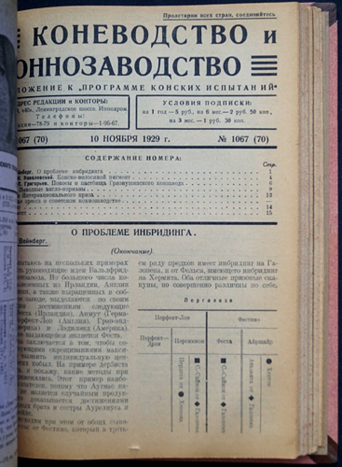 «Коневодство и коннозаводство»: журнал 1929 г., № 52–77