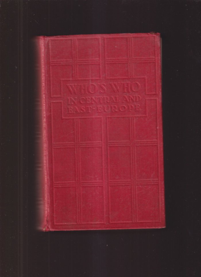 Кто есть кто в Центральной и Восточной Европе. 2-е издание (Цюрих, 1937)