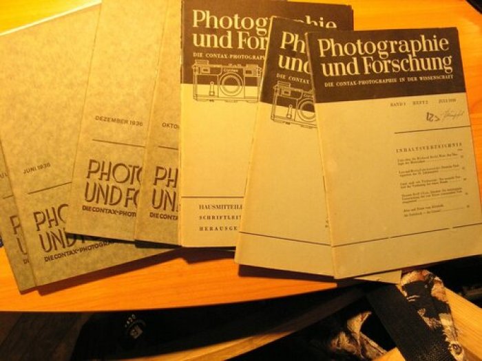 Photographie und forschung: Contax-фотография в науке (1935–1939), выпуски №1–10 по годам