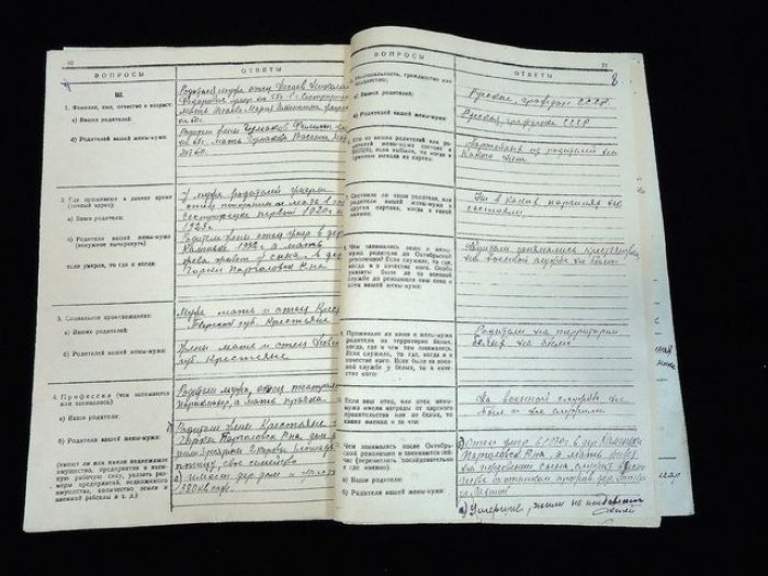 Анкета специального назначения сотрудника НКВД (Ленинград, 1938): Константин Нечаев