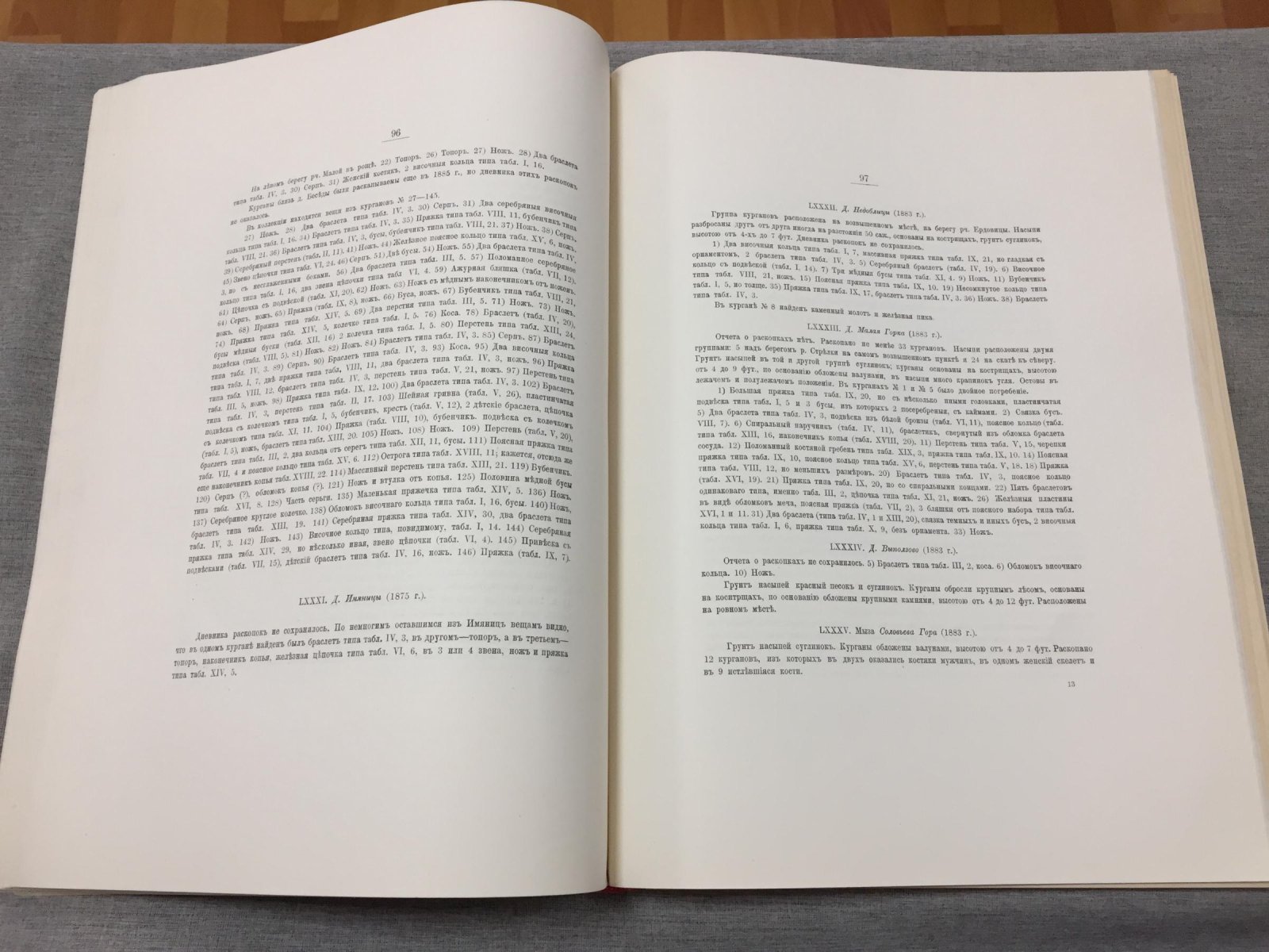 Курганы Санкт-Петербургской губернии: раскопки Л. К. Ивановского (по материалам Императорской археологической комиссии), 1896