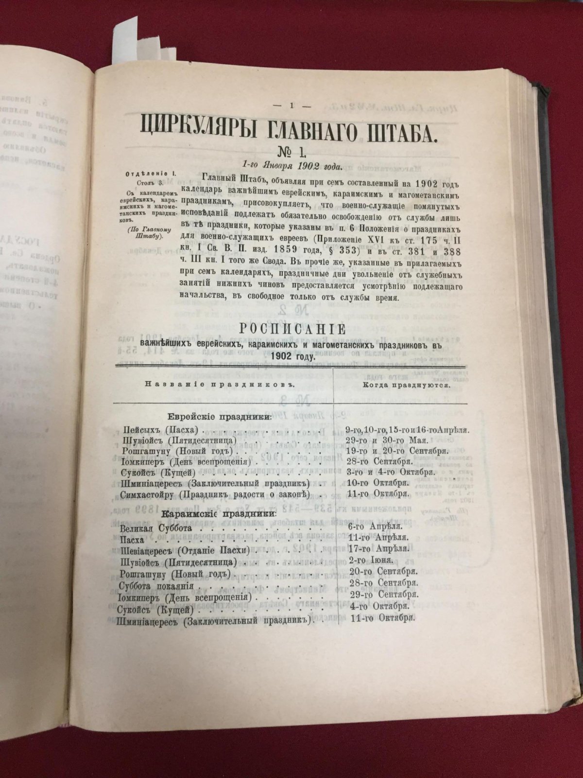Приказы по Военному ведомству № 1 - 466 за 1902 г. Циркуляры Главного Штаба № 1 - 272