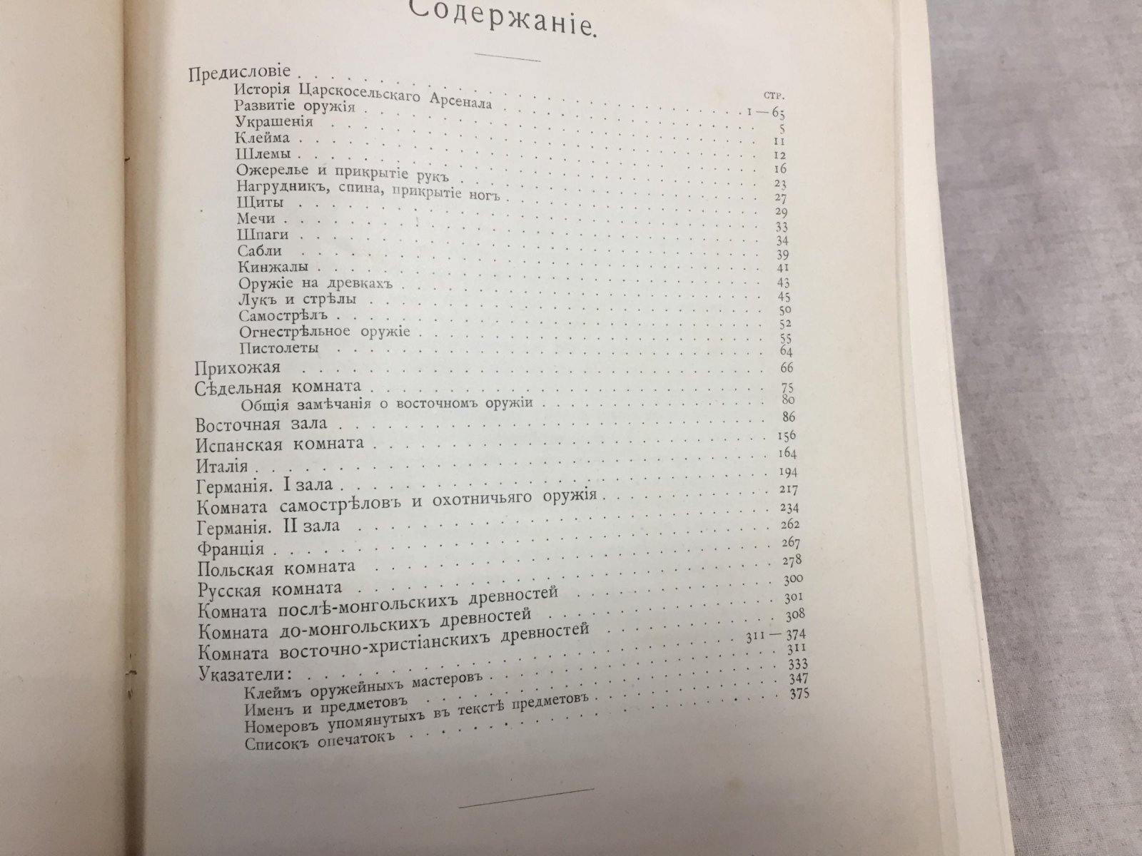 Указатель отделения Средних веков и эпохи Возрождения: собрание оружия Императорского Эрмитажа