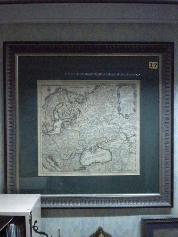 Гравюра «Карта Московии от Балтийского моря до Черного моря» (Париж, 1737)