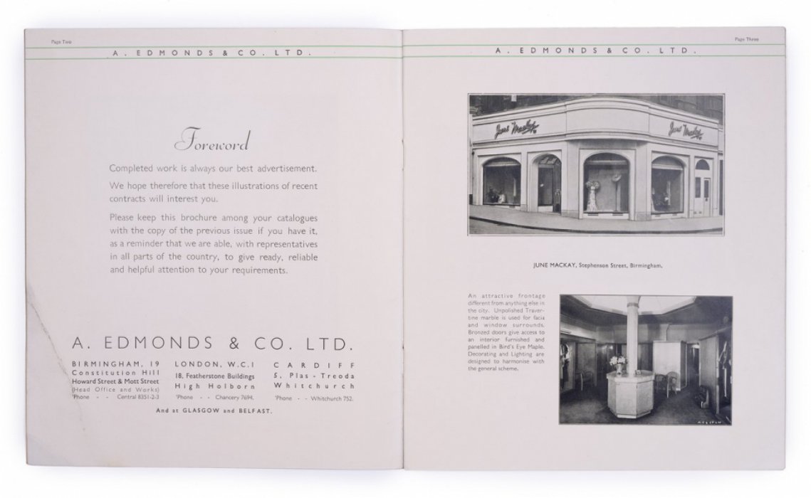 A. Edmonds & Co. Ltd.: Современные примеры оформления магазинных витрин и коммерческих интерьеров (каталог 1930-х)