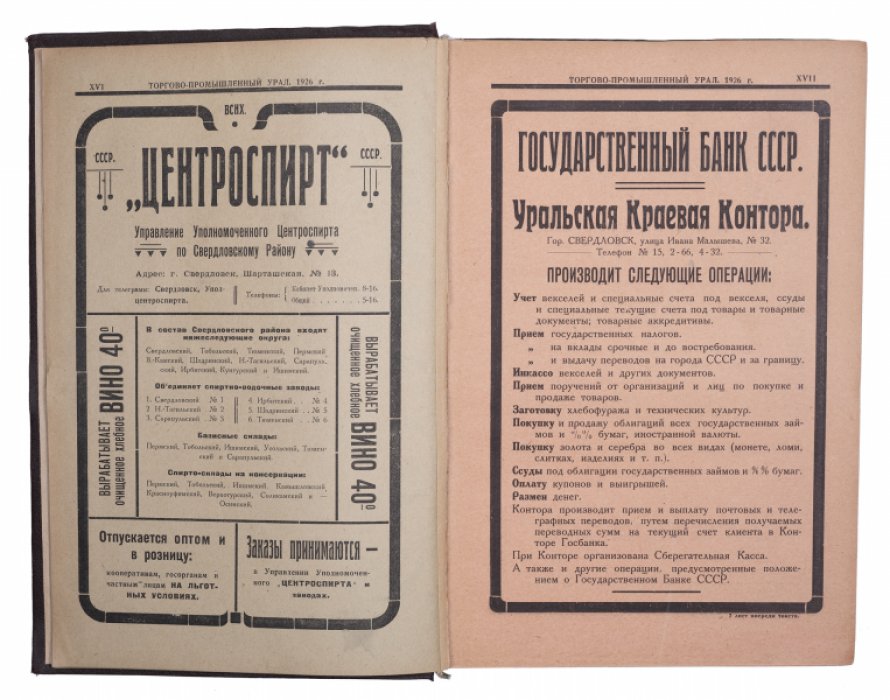 Торгово-промышленный Урал. 1926 год: справочник о развитии торговли и промышленности
