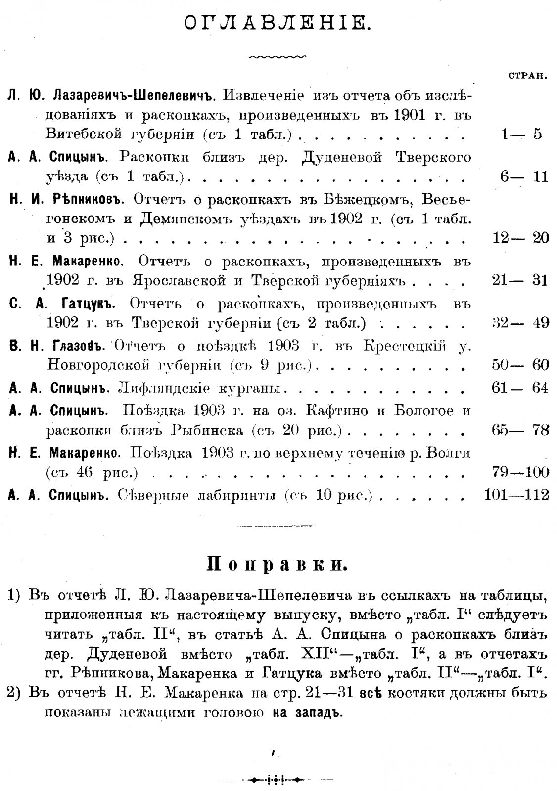 Известия Императорской Археологической Комиссии. Выпуск 6 (1904) — раскопки и исследования: 88 рисунков и 5 таблиц