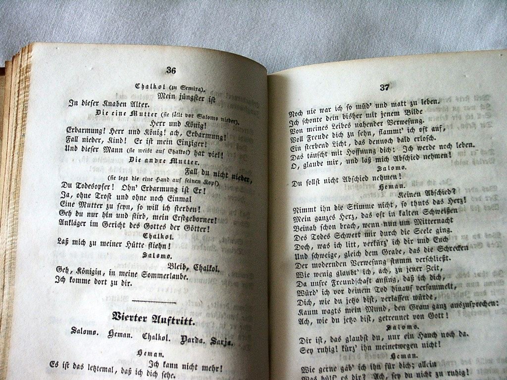 Фридрих Готлиб Клопшток. Драматические произведения. Драмы в стихах: «Саломея», «Герман и князь» (на немецком языке, 1839)