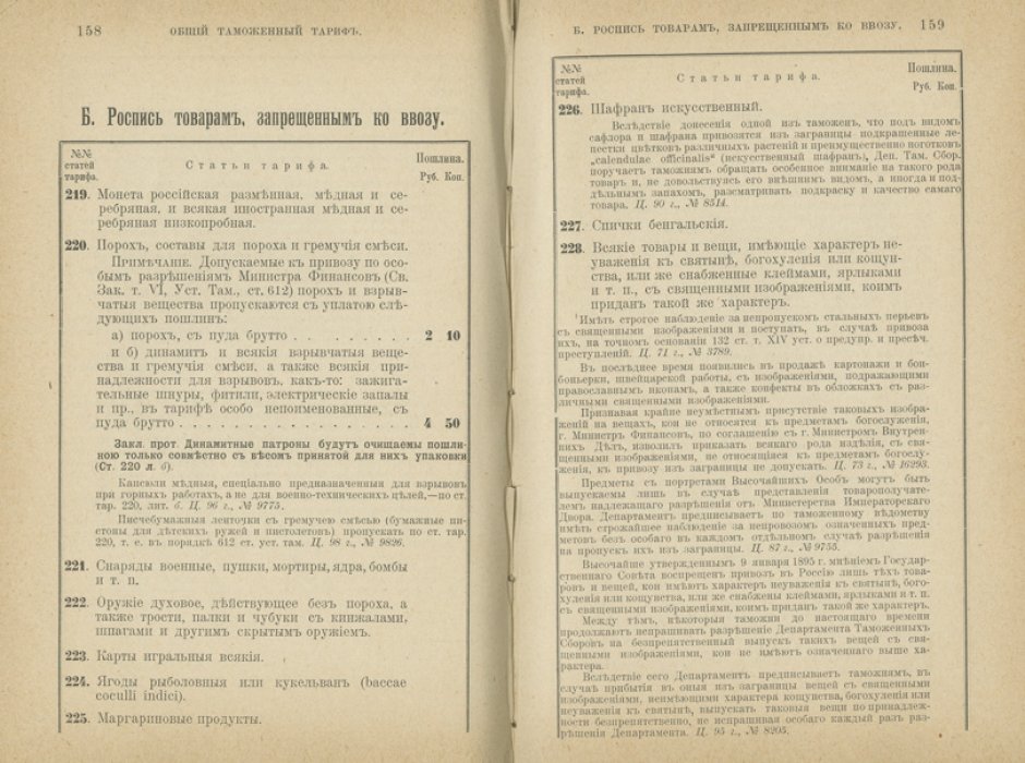 Общий таможенный тариф по европейской и азиатской торговле (по 1 мая 1899 г.)