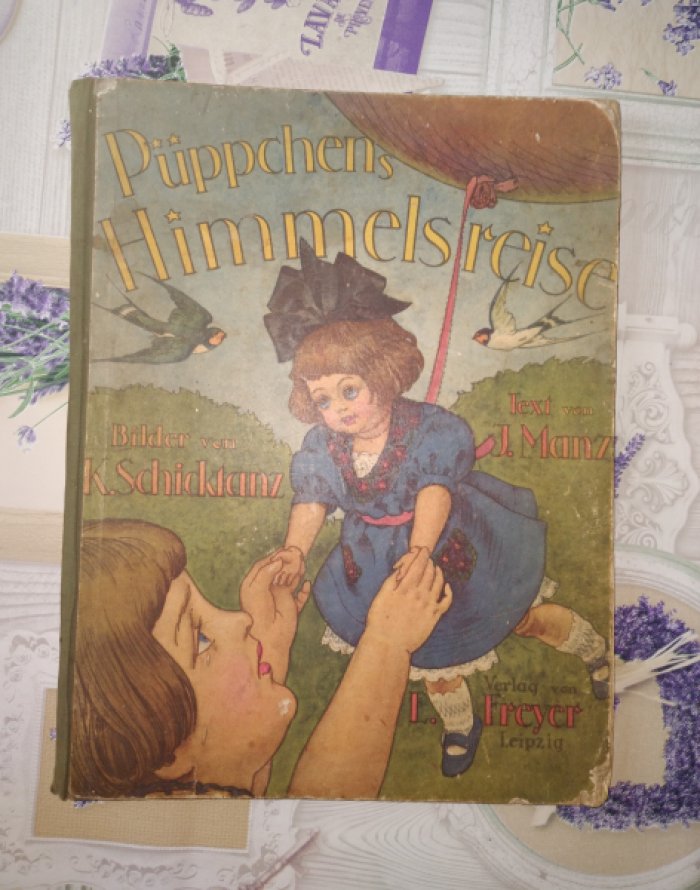 Манц. Путешествие куклы в рай (Puppchen Himmelsreise): иллюстрированная хромолитография Карла Шиктанца